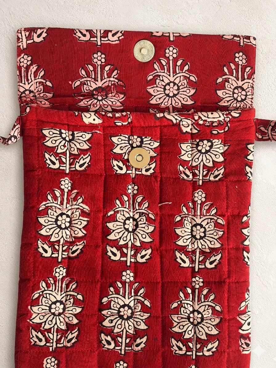 Gemini_Generated_Image_4p09uq4p09uq4p09 Red Buti Bagh Print Cotton Sling Bag