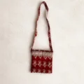 Red Buti Bagh Handblock Print Cotton Sling Bag