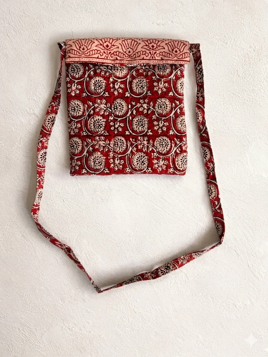 Gemini_Generated_Image_eutkdreutkdreutk Red Floral Bagh Handblock Print Cotton Sling Bag