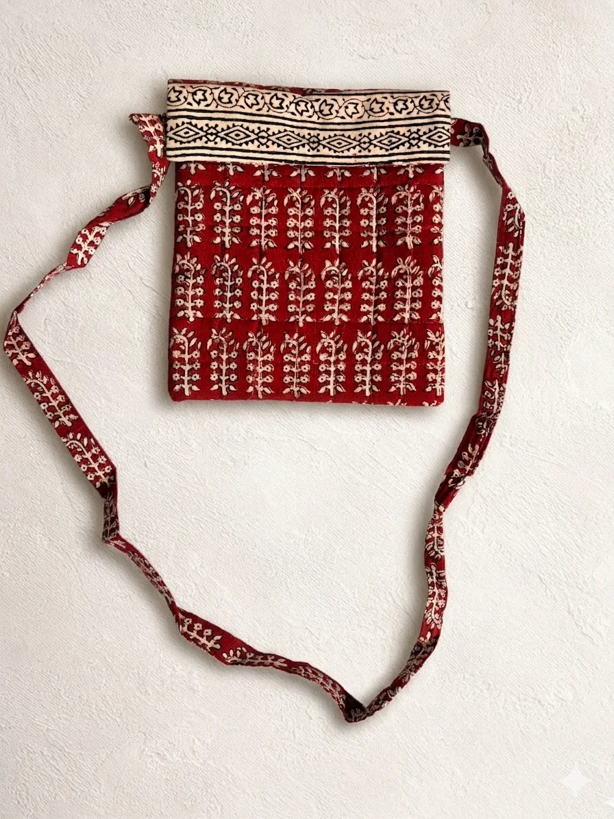 Gemini_Generated_Image_hq8b5chq8b5chq8b Red Buti Bagh Handblock Print Cotton Sling Bag