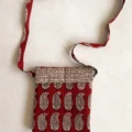 Red Paisley Bagh Print Cotton Sling Bag