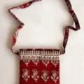 Red Buti Bagh Handblock Print Cotton Sling Bag